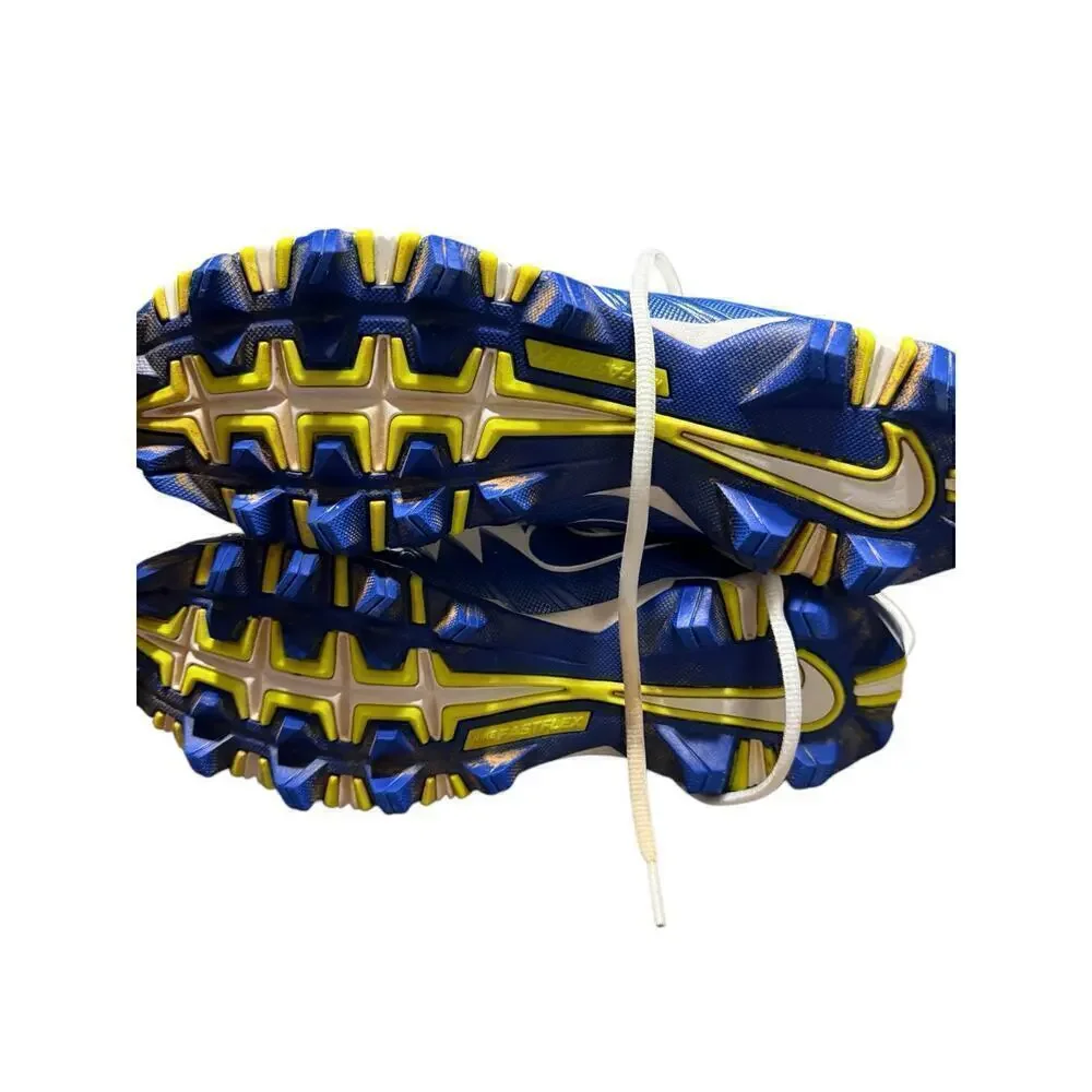 Nike. Size 8 Vapor Fastflex Cleats White Blue